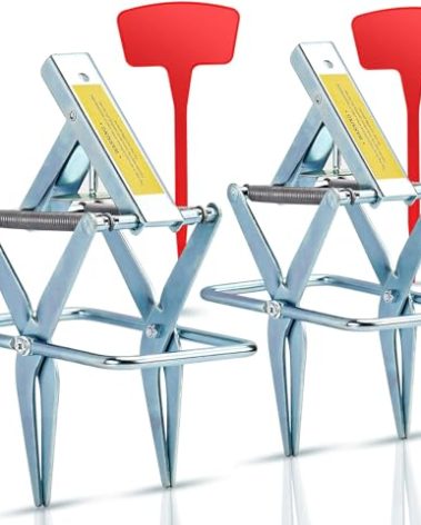 Marinebaby Easy Set Mole Eliminator Trap, Mole and Gopher Trap, Galvanized Steel Mole Trap, Sliver Color 2sets