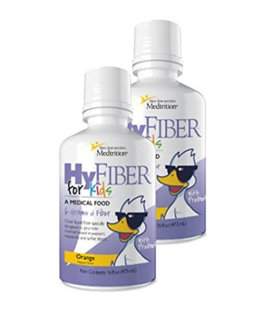 Medtrition HyFiber Liquid Fiber for Kids in Only One Tablespoon, Supports Regularity and Softer Stools, FOS Prebiotics for Gut Health, 6 Grams of Fiber, 32 Servings per Bottle 16 Fl Oz (Pack of 2)