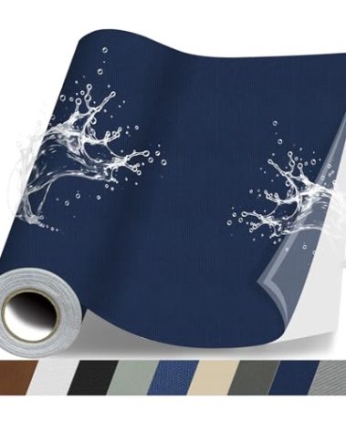 Lifeshoon Fabric Repair Patches, Canvas Self-Adhesive Fabric Patches Tape Durable, DIY Large Canvas Repair for Sofa, Couches, Furniture, Chair, Clothing （3.5X79 Inch, Dark Blue）
