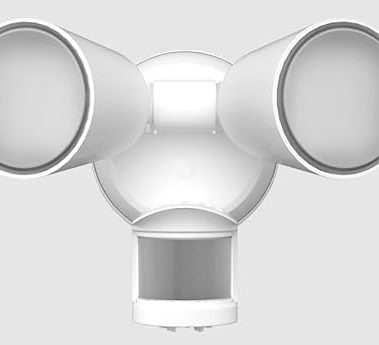 RAB LU160W Luminator Field-Adjustable Motion Sensing Floodlight, 3000K-5000K, Integrated Photocell (White)