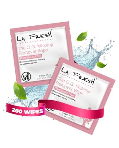 La Fresh Makeup Removal Facial Cleansing Wipes, Waterproof, 200 Count, Skin Care Travel Essentials