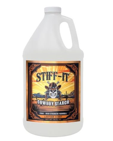 Stiff-it Western Cowboy Starch for Crisp and Clean Denim - Patent Formula with Leather Scent, Easy-Pour Design, and Winkle-Free Jeans (1)