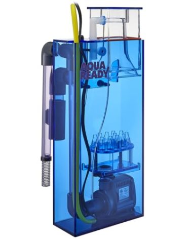 AquaReady Hang On Back Protein Skimmer for Saltwater Aquariums HOB-1.5, Up to 75 Gallon Fish Tank Filtration, Hang On External, Adjustable, Ultra Quiet Pinwheel Pump
