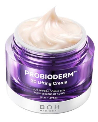 BIOHEAL BOH Probioderm 3D Lifting Cream 1.7 fl oz | Advanced Korean Anti-Aging Probiotics Facial Night Cream Moisturizer with 17-Peptide Complex & Patented Probioderm for Wrinkles on Face and Neck