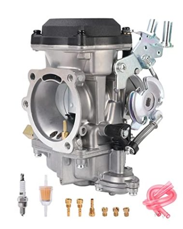 SVKZGFZ CV40 Carburetor for Harley Davidson HD Sportster XL 883 1200/ Softail/Touring/Dyna FXR/Road King Carb 27421-99A (with Fuel Filter + Spark Plug + Jets)