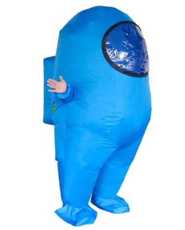 Impostor Inflatable Costume for Adult Funny Halloween Spacesuit Costume Astronaut Figures for Adult Game Fans