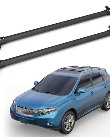 KUIPERAUTO 165lbs Aluminum Roof Rack Cross Bars Compatible for 2010-2015 RX350 Rooftop Luggage Carrier Rack for Bike Canoe Kayak Cargo Box