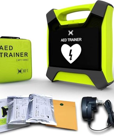 AED Trainer, XFT Professional AED Training Kit CPR Training Equipment Training Device Automatic External Defibrillator Simulator, for First Aid Trainee Beginner(XFT-120G)