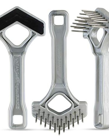 Mini-Rake V-Shaped with Double-Row Rotating Teeth (Silver with Blacktop)