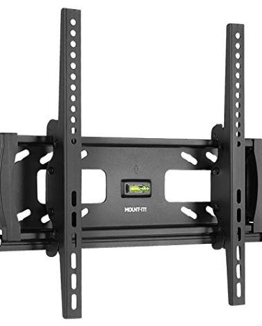 Mount-It! Lockable TV Wall Mount with Anti-Theft Security Bar, Tilt Bracket for 32–55 Inch Flat Screen TVs, Commercial-Grade VESA Wall Mount Holds up to 99 lbs