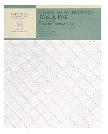 Newbridge Quilted Waterproof Cut to Fit Table Pad Protector with Flannel Backing, Heat Resistant, Wipe Clean, Cushioned Pad Protects Table from Spills and Scratches, 70 Inch Round