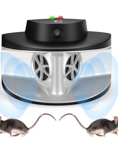 Ultrasonic Rodent Deterrent Mouse Repeller Plug in Squirrel Repellent Indoor Mice Deterrent 4 Modes Repel Rodents Rats with Ultrasound Waves