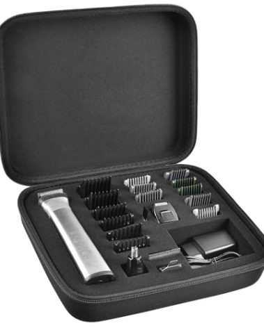 Case Compatible with Philips for Norelco Multigroom Series 7000 5000 Men's Grooming Kit with Trimmer MG7750/49 MG7910/49 MG9510/60. Storage Holder for Attachment Trimmers (Box Only) -Black Inner