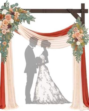 7.48FT Wooden Wedding Arch Frame Backdrop Stand, Square Wood Arch Stand Wedding Arches for Ceremony Wedding Arbor