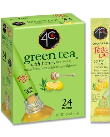4C Totally Light Tea 2 Go Green Tea, Ice Tea Mix, Sugar Free, 20-Count Boxes (Pack of 3)