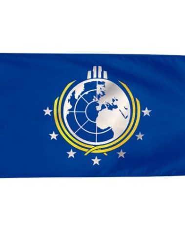 Yanbooch Super Earth Flag banner Dorm frat Man cave Decor 3x5Feet blue