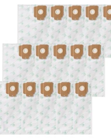 CF Clean Fairy Vacuum Cleaner Bag Compatible With Karcher Tornado CV30/1 CV38/1 CV48/2 NSS Pacer 112-115UE Micro Synthetic Cloth Filter Bag (Pack of 15)