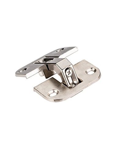 Pie Cut Corner Hinge - Strong Zinc Die Cast with Nickel Plating - 6-Way Adjustable (3 Dimensional) Hinge