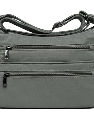 VOLGANIK ROCK RFID Purses for Women Fabric Nylon Multi Pocket Crossbody Bag Ladies Travel Handbag