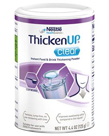 Thicken Up Clear Instant Food & Drink Thickener, Tasteless & Odorless Thickener for Liquids, For Dysphagia Patients, Unflavored, 4.4 Ounce, Pack of 1