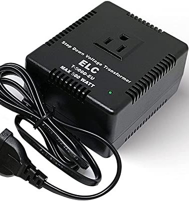 ELC 500-Watt Voltage Converter - Step Down - 220v to 110v / 240v to 120v Travel Power Converter - for Hair Straightener, Hair Dryer, Laptops and Chargers, CE Certified [3-Years Warranty]