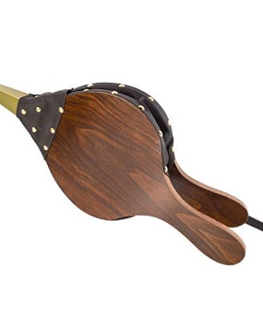 DYWISHKEY Wood Bellows, Fireplace Bellows 15.5 Inch x 7 Inch, Air Bellow Fireplace Blower Leather Bellows Fire Bellows for Fireplaces, BBQ and Camping, Bellow with Hanging Leather Strap (Brown)