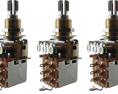 500k Pots for Guitars, Push Pull Guitar Pots, Bourns Potentiometer, Short Split Shaft, Audio Taper, The Art of Tone, Set of Three (3X)