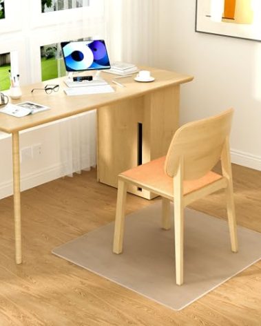 Chair mat for Hard Floors, 28" x 30", Small Chair Mat Clear Easy Glide on Hard Floors, Chair Mat Under Desk Chair, Transparent Floor Mats Wood/Tile Protection Mat for Office & Home