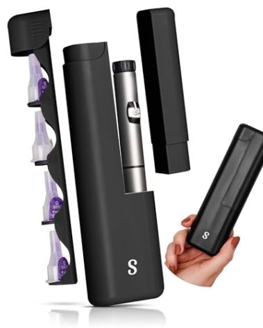 STRAWBERRY & CO Insulin Cooler Travel Case - Built-in Sharps Dispenser & Temperature-Control Organizer- TSA Approved Diabetic Pen Storage for Ozempic, Insulin Pens & Needles - Compact & Leak-Proof