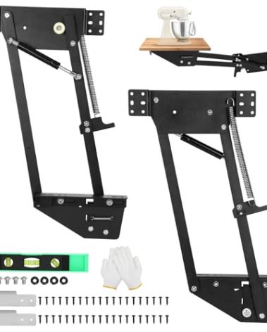 Mixer Lift for Cabinet, Soft Close Mixer Appliance Lift for Cabinet, Cabinet Mixer Lift Suitable for Small Kitchen Appliances Such As Mixers, Kitchen Aid Lift with Mounting Screw and Not Include Shelf