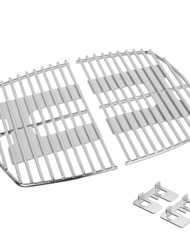 Stanbroil Stainless Steel Grill Cooking Grates for Weber Q1000 Series, Q1200, Q1400 Gas Grill, Replacement for Weber 7644 - Set of 2