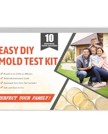 Mold Testing Kit for Home Air Quality - Test 10 Room, DIY Home Mold Detector Kit, Home Air & Surface, HVAC Indoor Quick Mold Testing Kit for Home, Identification & Remove Guide Included