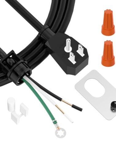 HCK44 Range Hood Power Cord Kit，HILICTOKT Convert Range Hood Hardwire to Plug in Range Hood Parts Compatible with Kenmore、Broan and Other Range Hood