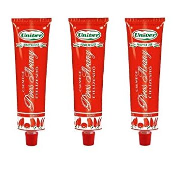 (Pack of 3) Authentic Univer Piros Arany Red Gold Hungarian Paprika Paste MILD SWEAT Csemege 3x160g