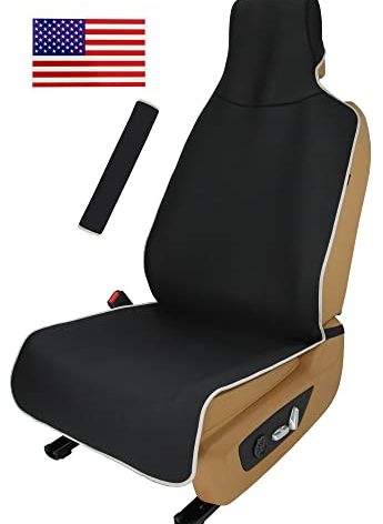 VSHIELD Waterproof Neoprene Car Seat Cover, Sweatproof Non-Slip Seat Protector, Universal Fit for Front Bucket or Rear Bench Seat of Cars, SUVs, Vans, Trucks, Compatible with Airbags and Armrests