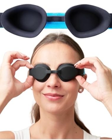 MyHalos® Moisture Chamber Glasses for Dry Eyes - Sleep Mask for Dry Eyes - Reusable & Soft - Hydrating Sleeping Mask & Moisture Goggles for Men and Women - Patent Pending