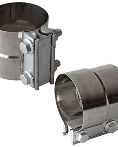 3" Inch Exhaust Clamps Stainless Steel Muffler Band Clamp for 3" Inner Diameter to 3" Outer Diameter Turbo Downpipe Tip Car System Connection (2 Pack)