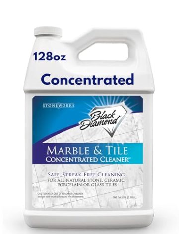 Black Diamond Stoneworks MARBLE & TILE FLOOR CLEANER. Great for Ceramic, Porcelain, Granite, Natural Stone, Vinyl and Brick. No-rinse Concentrate.(1-Gallon)