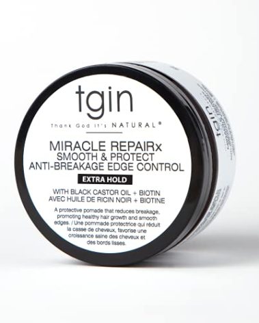 Thank God It's Natural tgin Miracle RepaiRx Smooth & Nourish Edge Control for For Damaged Hair - Repair - Protect - Restore - 4 ounces