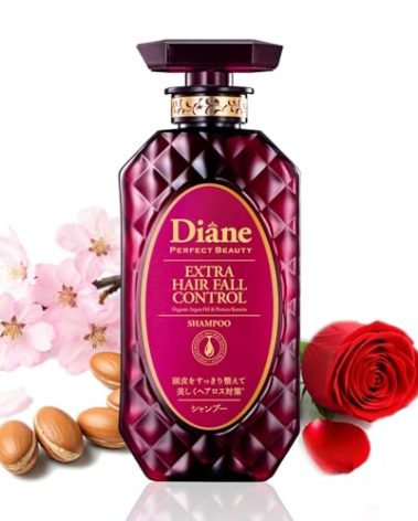 Moist Diane Hair Thickening Shampoo for Men & Women, Hair Thinning Shampoo for Thinning Hair with Keratin, Argan Oil, Marine Protein, Ginseng& Wasabi Extract from Japan 15.2 Fl Oz HAIR FALL CONTROL