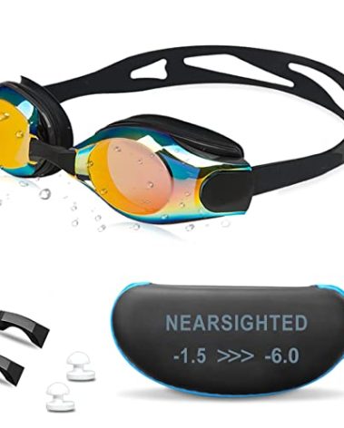 AIKOTOO Nearsighted Swimming Goggles Wide View