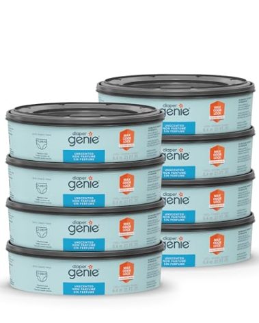 Diaper Genie Bags Refills 270 Count (Pack of 8) with Max Odor Lock | Holds Up to 2160 Newborn Diapers