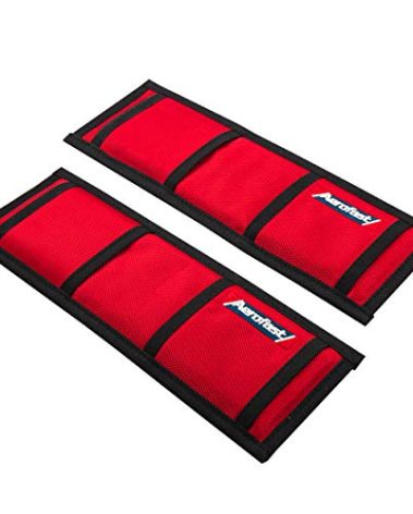Protection Padded Sleeve Straps for Tie Downs by Loadfast. Ratchet Sleeve to Prevent Damage to Your Boat, Jetski, or Waverunner, 4 x 12 Inches. Pack of 2 - Red