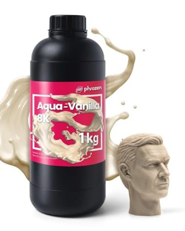 phrozen Aqua Vanilla 8K 3D Printing Resin, Designed to Showcase Highly Detailed 3D Models & Works Best with 8K 3D LCD Printers (1KG)