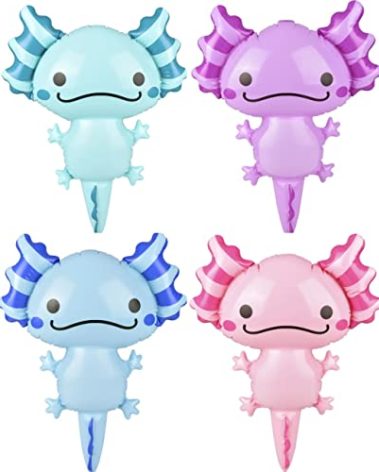 HAPPY DEALS ~ Axolotl Inflate | Set of 2 | 24 inch | Two Pc Inflatable Pool Toys and Party Decorations