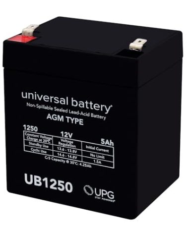 Universal UB1250 D5741 SLA Battery 12V/ 5AH .187 Tt