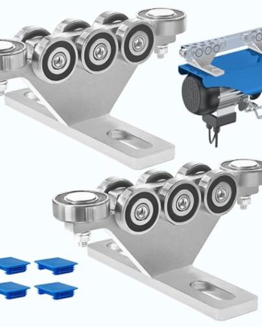 Hoist Trolley, 6+2 Wheel Unistrut Rollers - Anti-Lock & Anti-Fall, Electric Unistrut Trolley, Use with All 1-5/8" Wide or Taller Strut Channel, for Garage/Workshop/Industrial Hoist Silent Systems