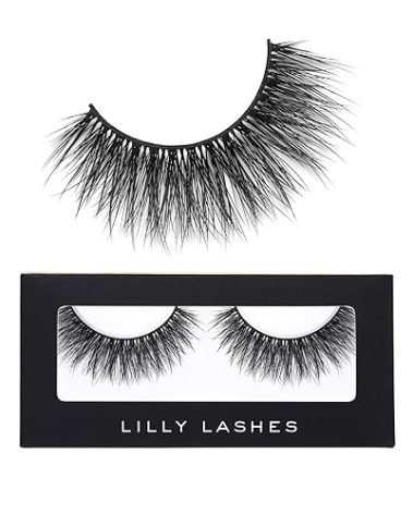Lilly Lashes Brooklyn Lash, Premium Synthetic, Full Bodied, Round, 15mm, Black, False Lashes