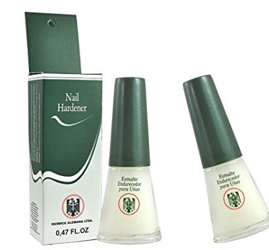QUIMICA ALEMANA Nail Hardener (protective barrier prevents chipping, peeling and splitting) - Size 0.47 Fl.oz (Pack of 2)