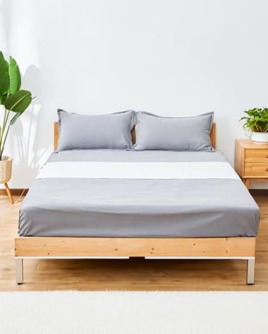 GroundingWell Grounding Sheet, Fits All Bed Sizes, Organic Cotton + Silver Fiber, 20" x 104"